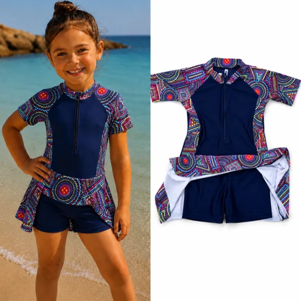 مايوه سباحة بنات – فستان مع شورت داخلي — image 5