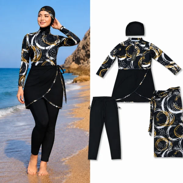 طقم السباحة المحتشم الأنيق – Modest Aqua Set — image 3