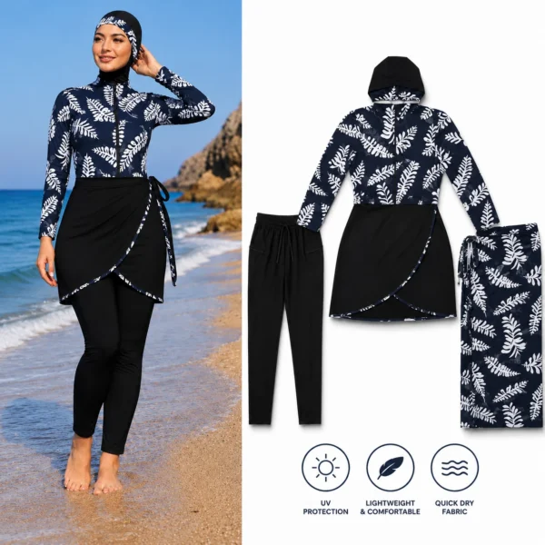طقم السباحة المحتشم الأنيق – Modest Aqua Set — image 5