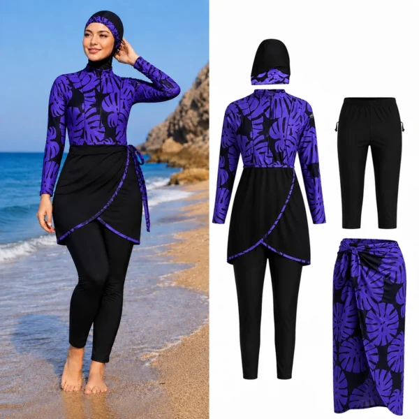 طقم السباحة المحتشم الأنيق – Modest Aqua Set — image 4