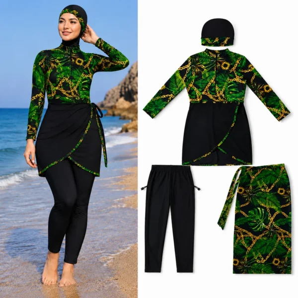 طقم السباحة المحتشم الأنيق – Modest Aqua Set — image 2