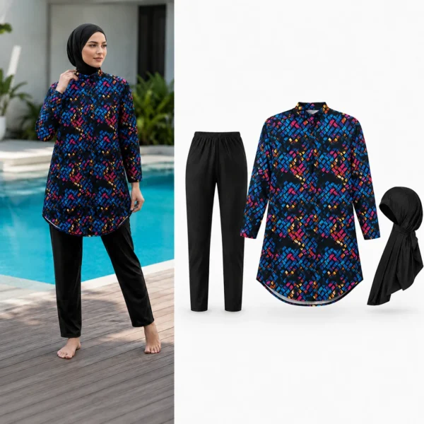 طقم السباحة المحتشم العصري – Modest Swim Set — image 3