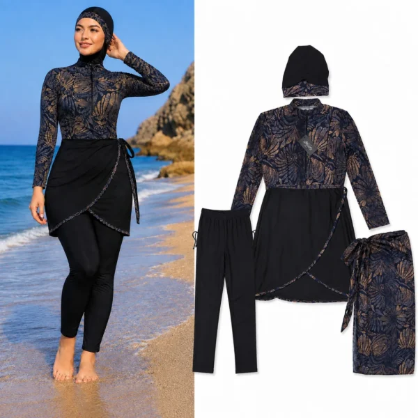 طقم السباحة المحتشم الأنيق – Modest Aqua Set — image 9