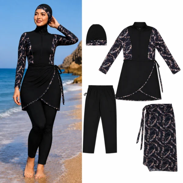 طقم السباحة المحتشم الأنيق – Modest Aqua Set — image 6
