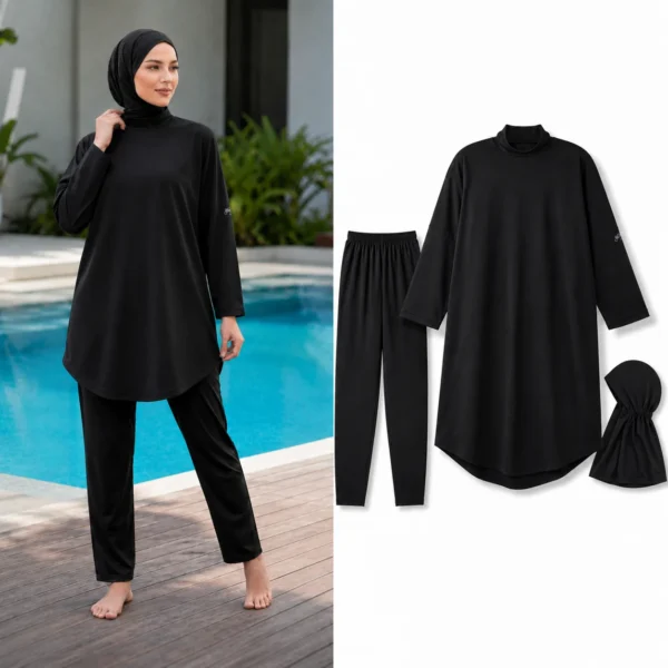 طقم السباحة المحتشم العصري – Modest Swim Set — image 6